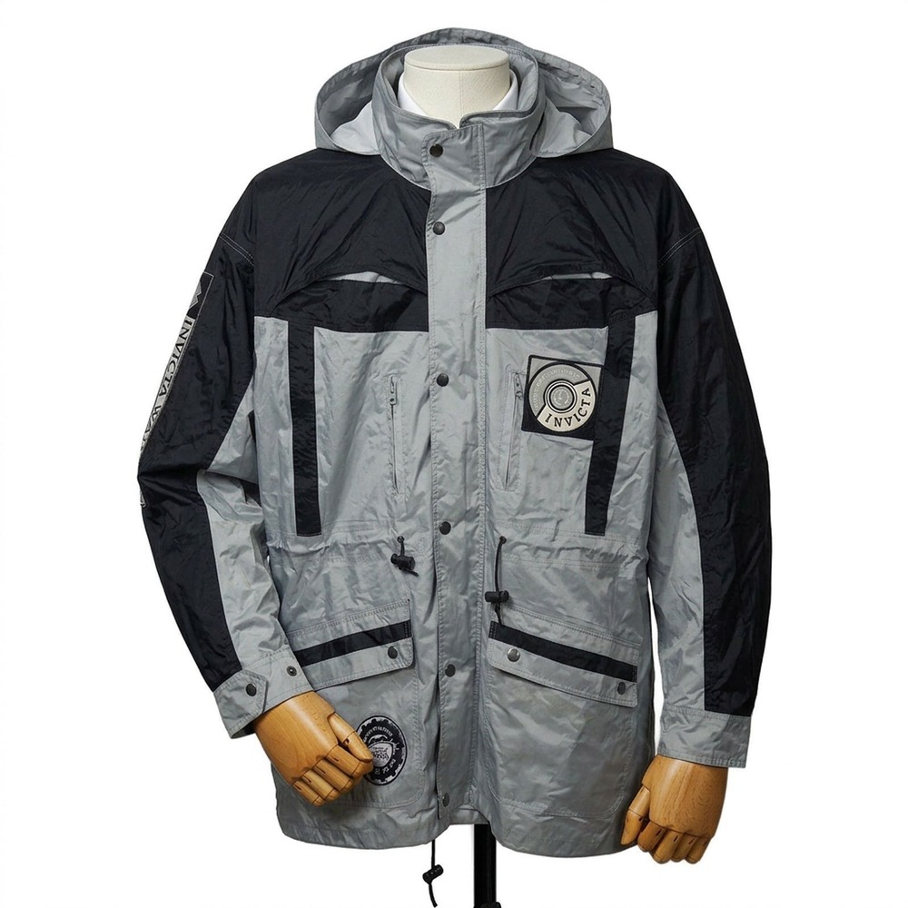 Invicta Extreme Gear Weatherproof Jacket Y2K Colorblock Gray Black Mens Size XXL